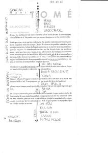 Here you see a picture of a text by Marta Tomé, published in Ós- The Journal, handwritten additions by Andrea Botero